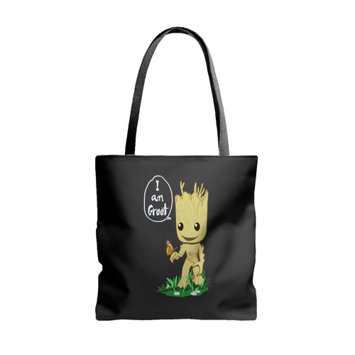 I Am Groot Guardian Of The Galaxy Hnd Tote Bags