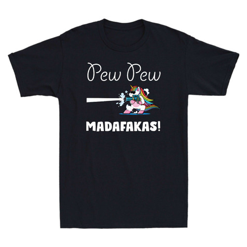 Unicorn Pew Pew Madafakas Vintage Funny Unicorn Man's T-Shirt Tee Unicorn Pew Pew Madafakas Vintage Funny Unicorn Man's T-Shirt Tee