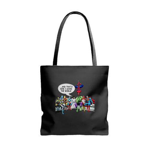 Jesus Super Heroes And That%E2%80%99S How I Saved The World Tote Bags Jesus Super Heroes And That%E2%80%99S How I Saved The World Tote Bags