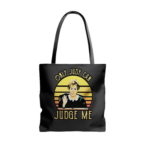 Judy Sheindlin Only Judy Can Judge Me Retro Vintage Sunset Tote Bags