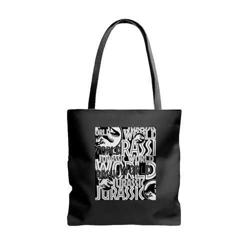 Jurassic World Typography Tote Bags