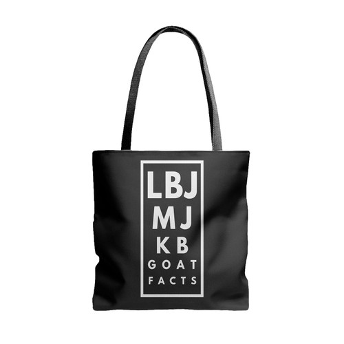 Kb Mj Lbj Basketball Goat Tote Bags