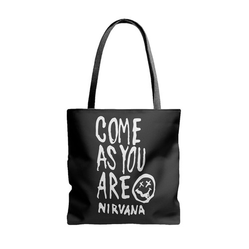 Kurt Cobain Nirvana Quote Come As You Are Tote Bags