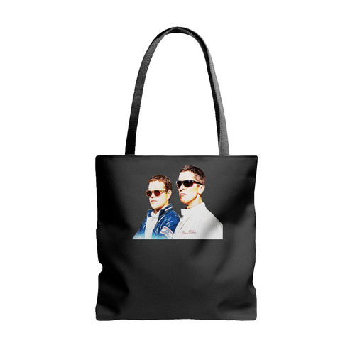 Le Mans 66 Matt Damon And Christian Bale Tote Bags Le Mans 66 Matt Damon And Christian Bale Tote Bags