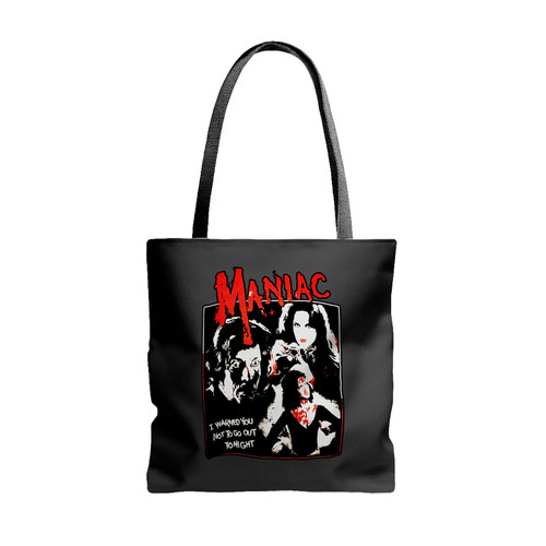 Maniac Movie Retro Tote Bags