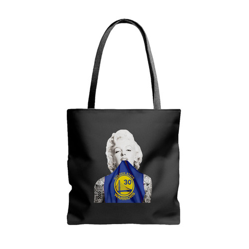 Marylin Monroewith Tattoo 30 Golden State Warriors Tote Bags