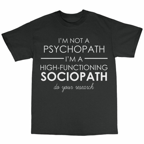 Sherlock Holmes Sociopath Man's T-Shirt Tee