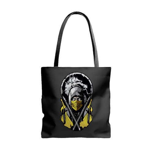 Mortal Kombat The Scorpion Fighter Tote Bags