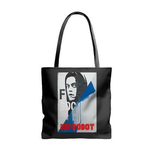 Mr Robot Fuck Society Trans Tote Bags