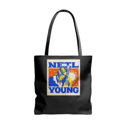 Neil Young Dribbble Fan Art Tote Bags