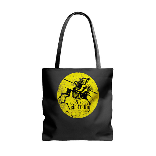 Neil Young El Caballo Loco Grunge Retro Tote Bags Neil Young El Caballo Loco Grunge Retro Tote Bags