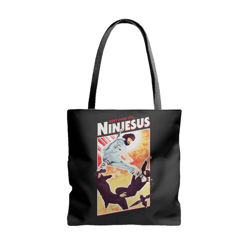 Ninjesus Ninja Jesus The Holy Fuck Tote Bags