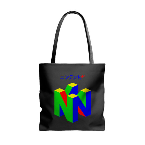 Nintendo 64 Logo N64 Japanese Mario New Tote Bags