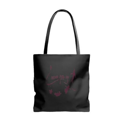 Peter Pan Never Grow Up Tote Bags