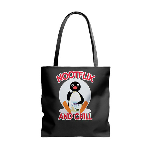 Pingu Nootflix And Chill Tote Bags