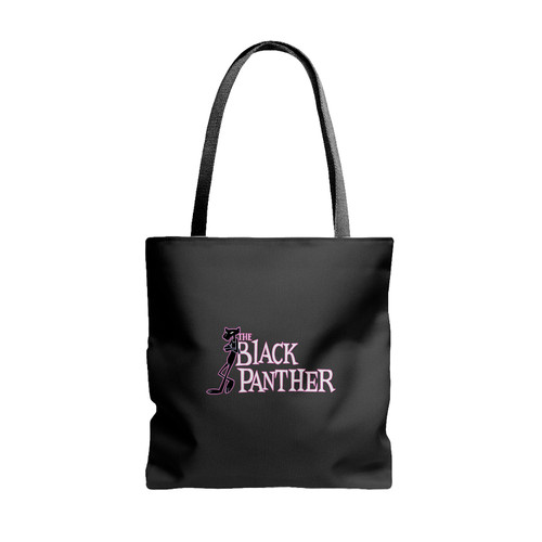 Pink Panther And Black Panther Crossover Tote Bags