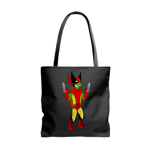 Raphael Wolverine Ninja Turtle Tmnt Tote Bags