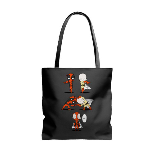 Saitama X Deadpool Fusion Tote Bags