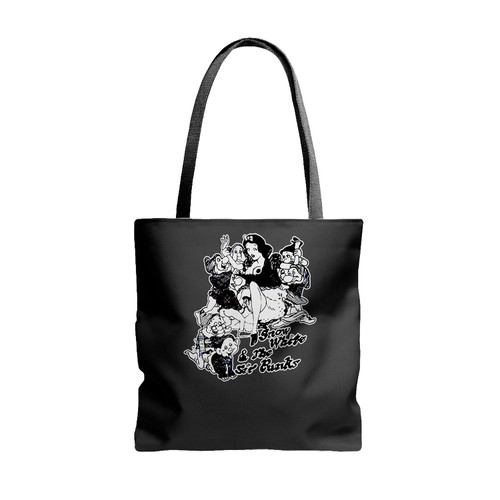 Snow White And The Sir Punks Ex Drugs Punk Rock N Roll Vintage Tote Bags