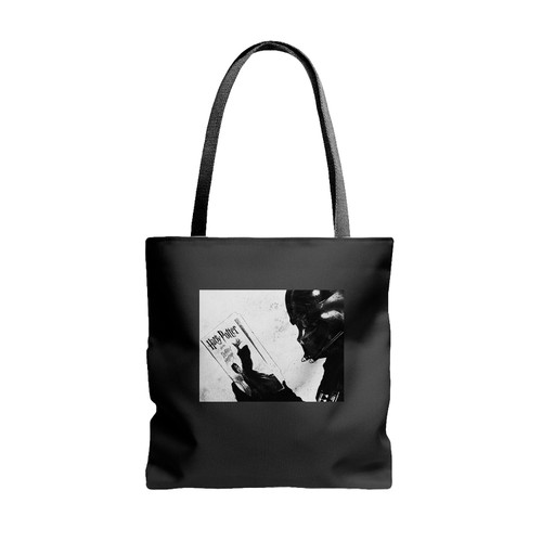 Star Wars Fiction Darth Vader Reading Poster Harry Potter Tote Bags