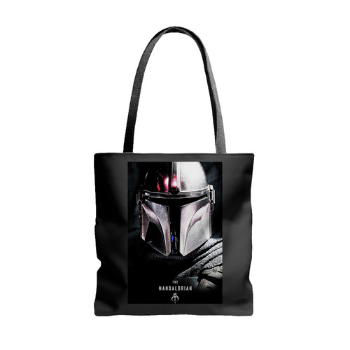 Star Wars The Mandalorian Dark Portrait Tote Bags