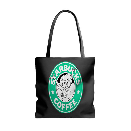 Starbucks Ariel The Little Mermaid Starbucks Disney Logo Tote Bags