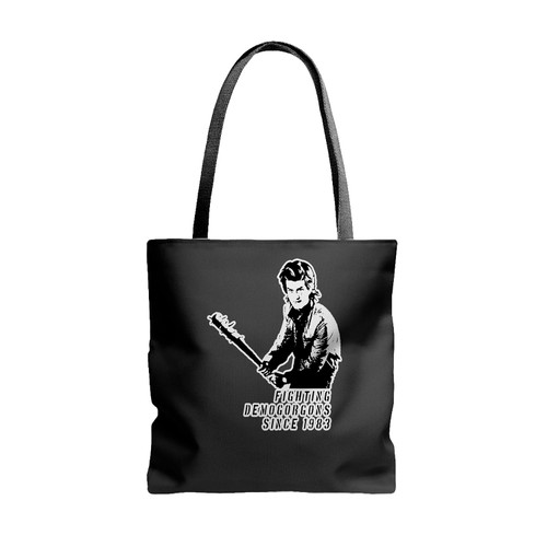 Steve Fighting Stranger Things Season Three Tote Bags