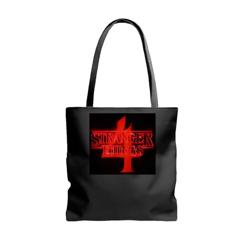 Stranger Things Season 4 Logo Art Tote Bags