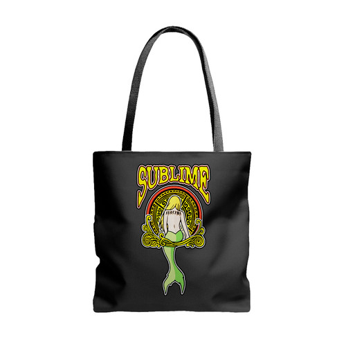 Sublime Mermaid Back Tote Bags