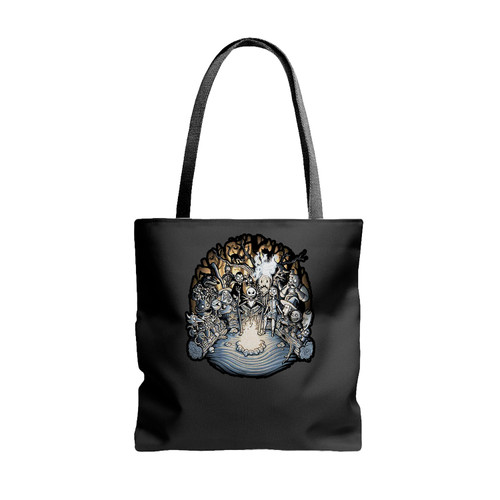 The Nightmare Of Halloween Tale Tote Bags