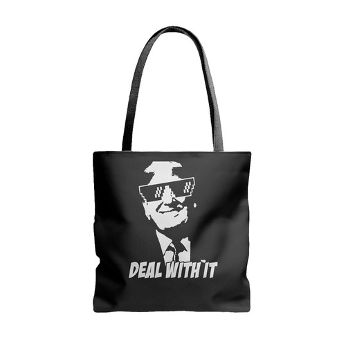 Trump Deal With It Maga President Donald Trump Funny Political Tote Bags