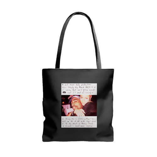 Tupac And Jada Love Letter Tote Bags