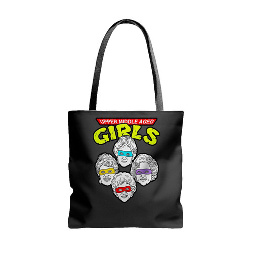 Upper Middle Aged Girls Tmnt Mashup Tote Bags