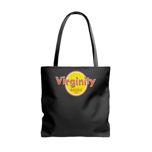 Virginity Rocks Cafe Logo Tote Bags