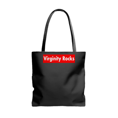 Virginity Rocks Supreme Tote Bags Virginity Rocks Supreme Tote Bags