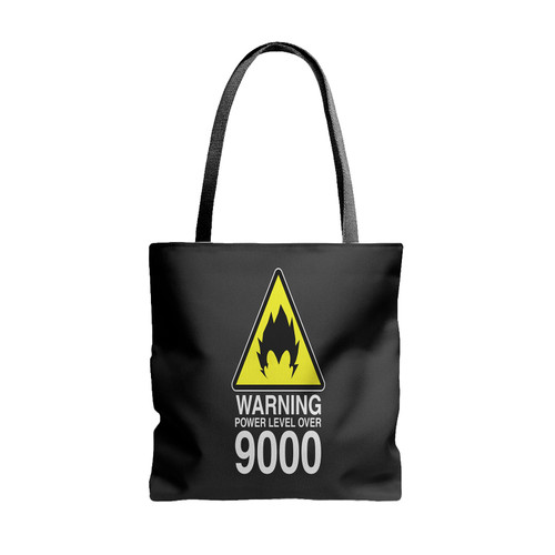Warning Power Level Over 9000 Tote Bags