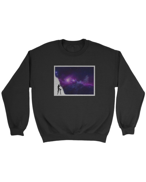 Cosmic Galaxy Girl Painting Poster Sweatshirt