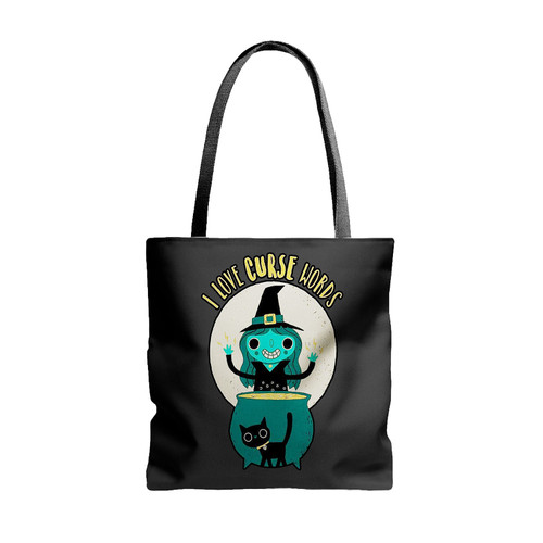 Witch I Love Curse Words Tote Bags
