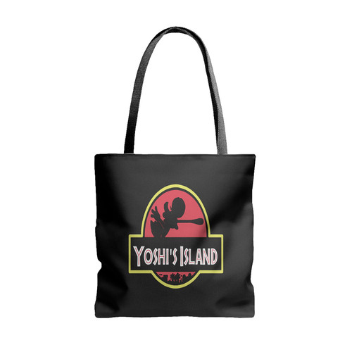 Yoshi Island Jurassic Park Parody Hnd Tote Bags
