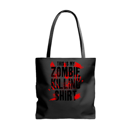 Zombie Killing Shirt Tote Bags