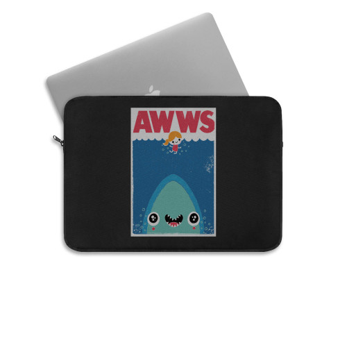 Awwws Cute Baby Shark Jaws Laptop Sleeve