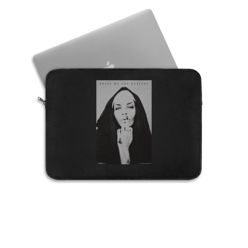 Bring Me The Horizon Nun Sign Middle Finger Music Laptop Sleeve