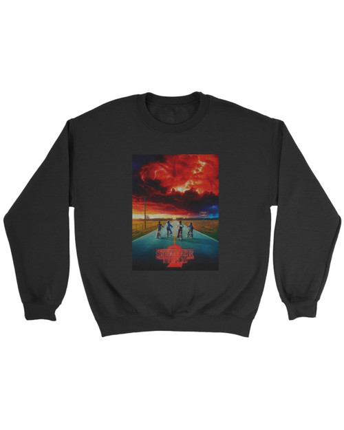 Stringer Things Two Welcome To Hawkins Poster Sweatshirt