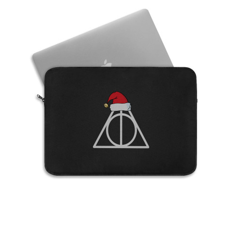 Harry Potter Deathly Hallows Logo Santa Hat2 Laptop Sleeve