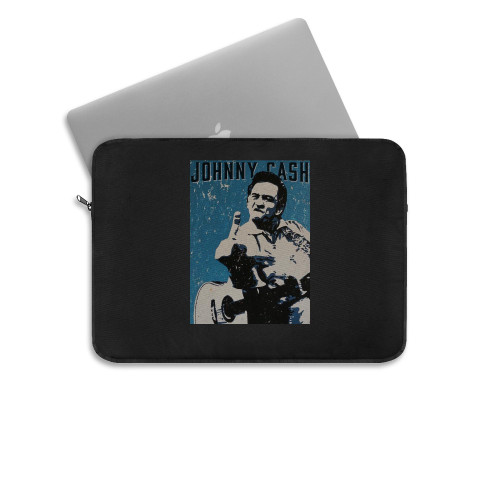 Johnny Cash Middle Finger Laptop Sleeve