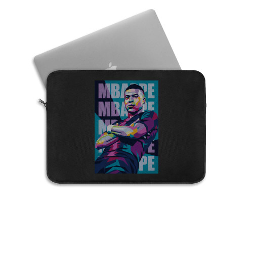 Kylian Mbappe Wpap Art Laptop Sleeve