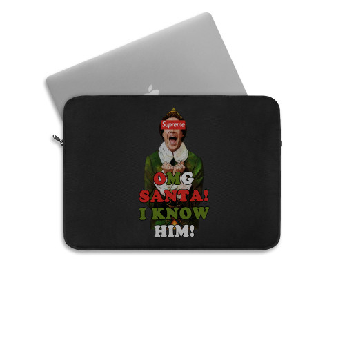 Omg Santa I Know Him Paint Supreme Laptop Sleeve