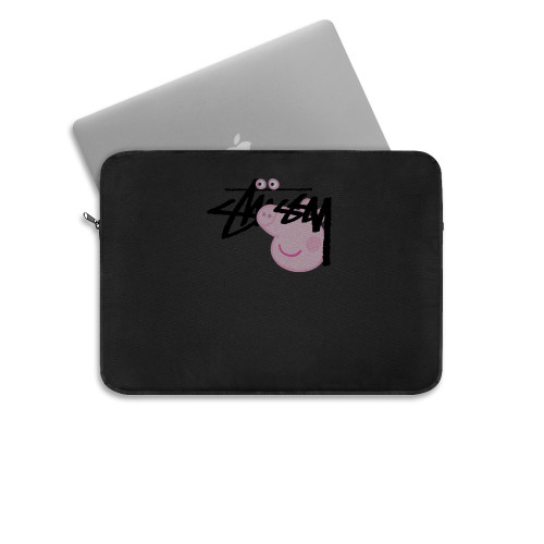 Peppa Pig X Stussy Parody Laptop Sleeve