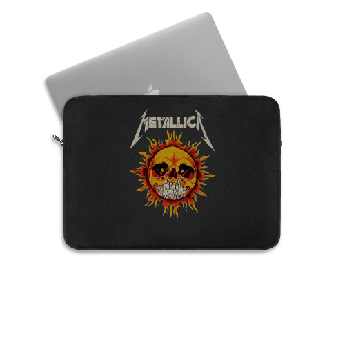 Pushead Metallica Flame Skullrock Band Posters Metallica Tattoo Laptop Sleeve