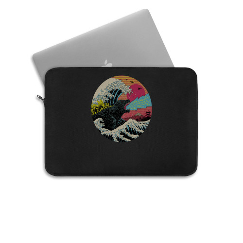 Retro Wave Kaiju Laptop Sleeve